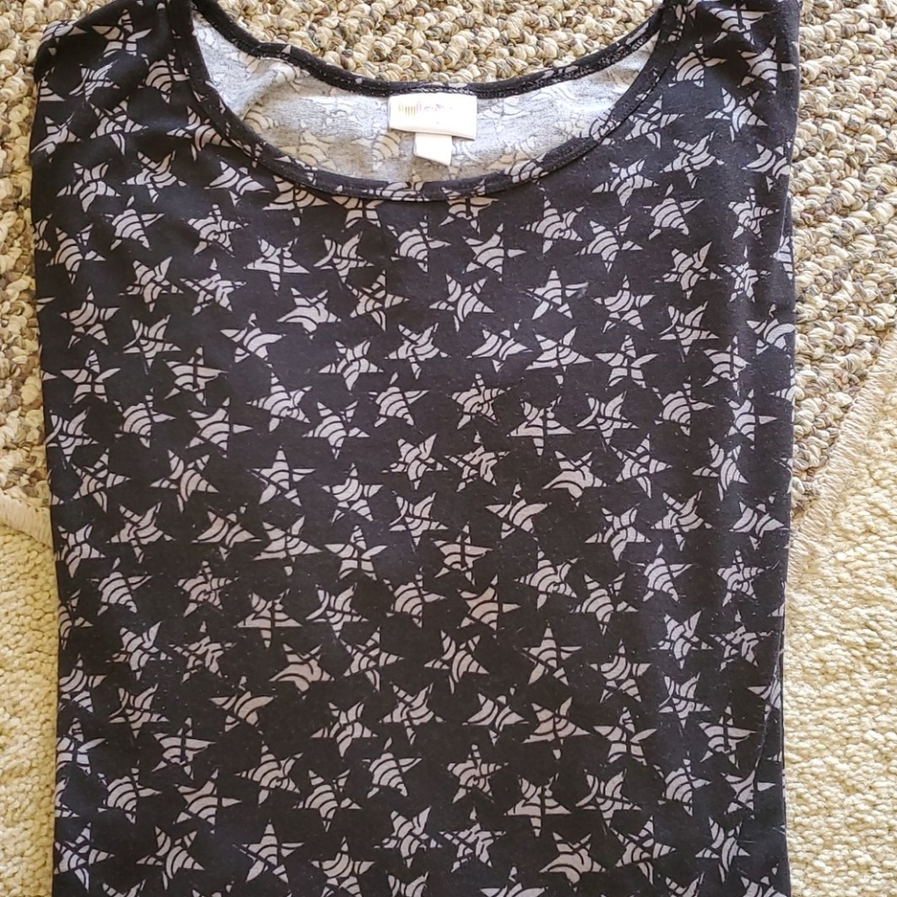 LuLaRoe Black with Silver stars Irma